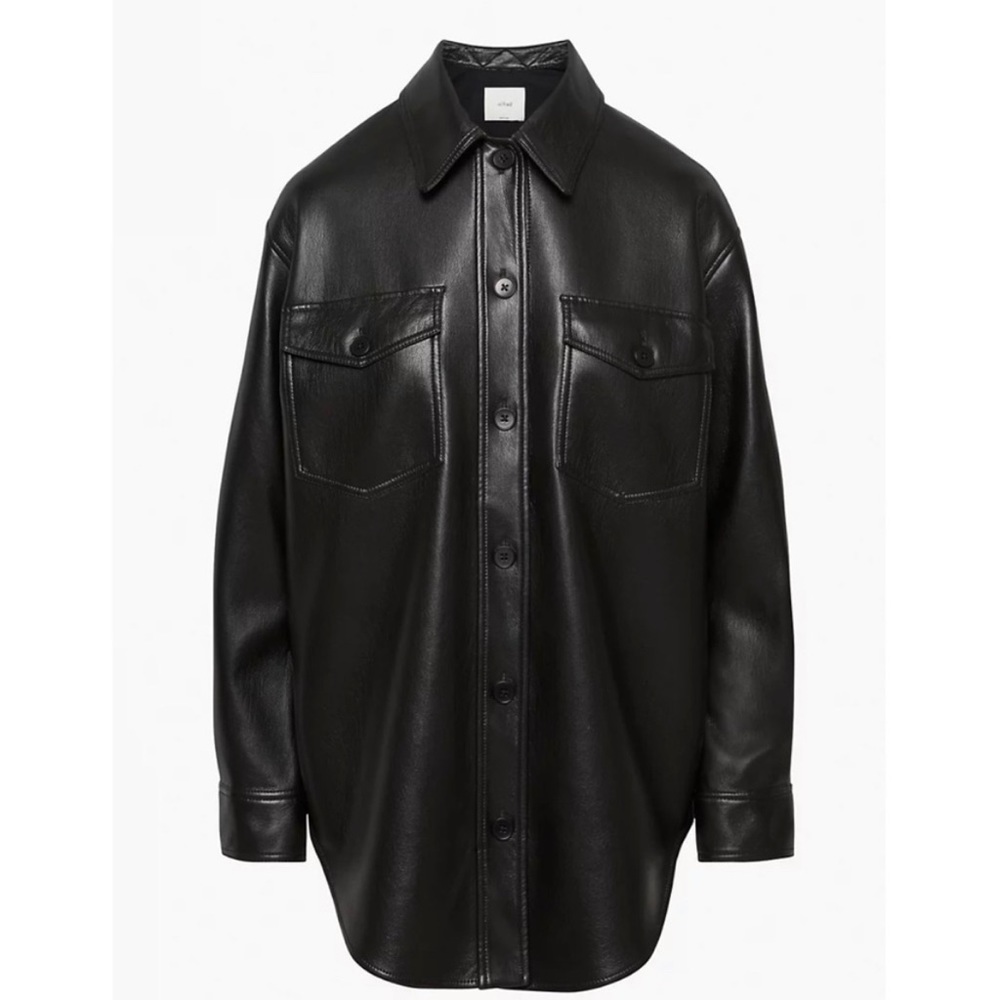 Aritzia Wilfred Ganna Faux Leather Shacket